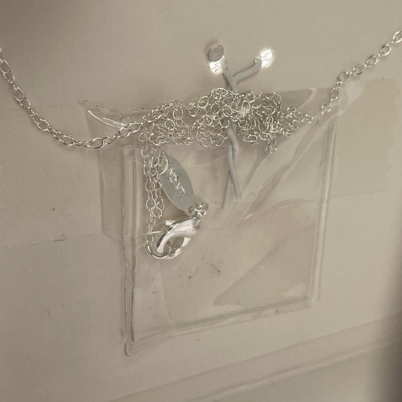 NIB Disney Fine Silver Plated & Enamel Mickey & Minnie Double Pendant Necklace - Picture 5 of 6